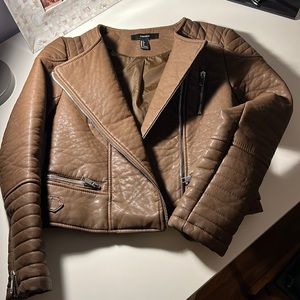 Leather brown jacket
